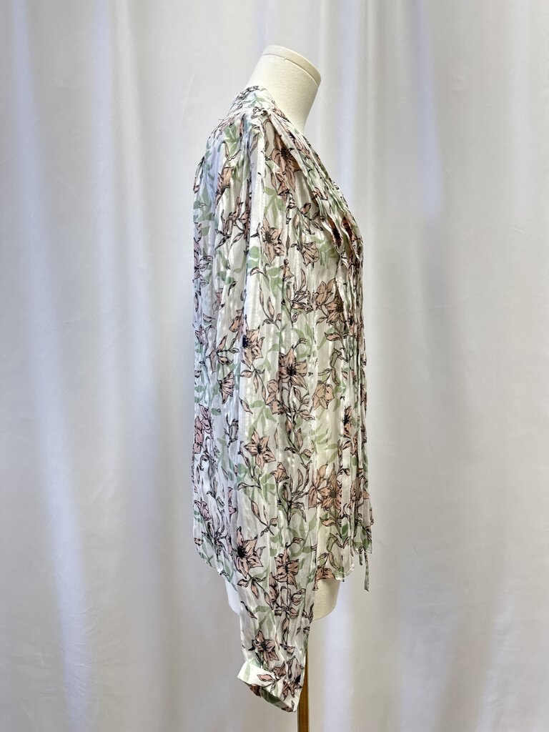 rag & bone White Floral Pin Tuck Blouse NWT