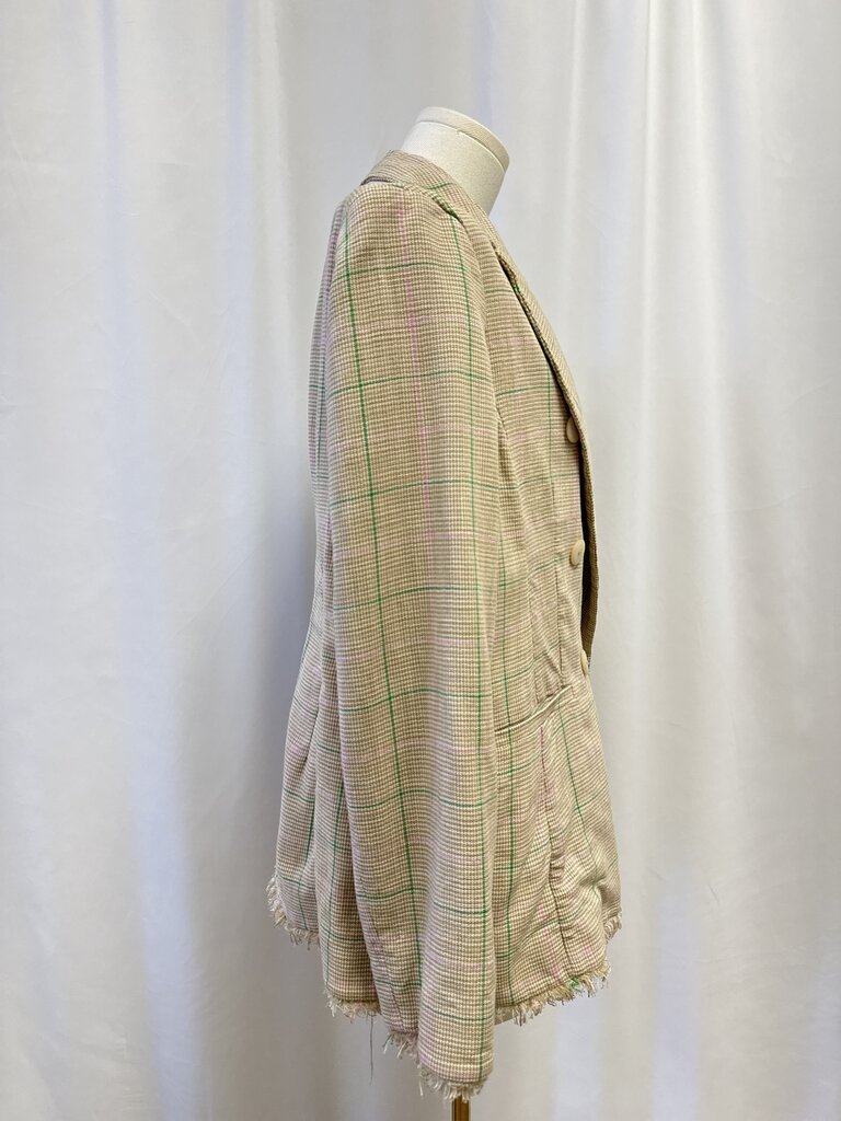 Marella Tan Plaid Blazer