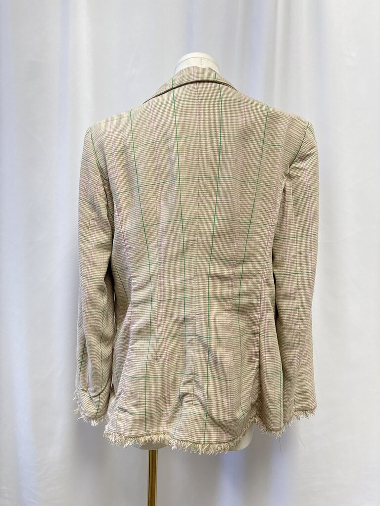 Marella Tan Plaid Blazer