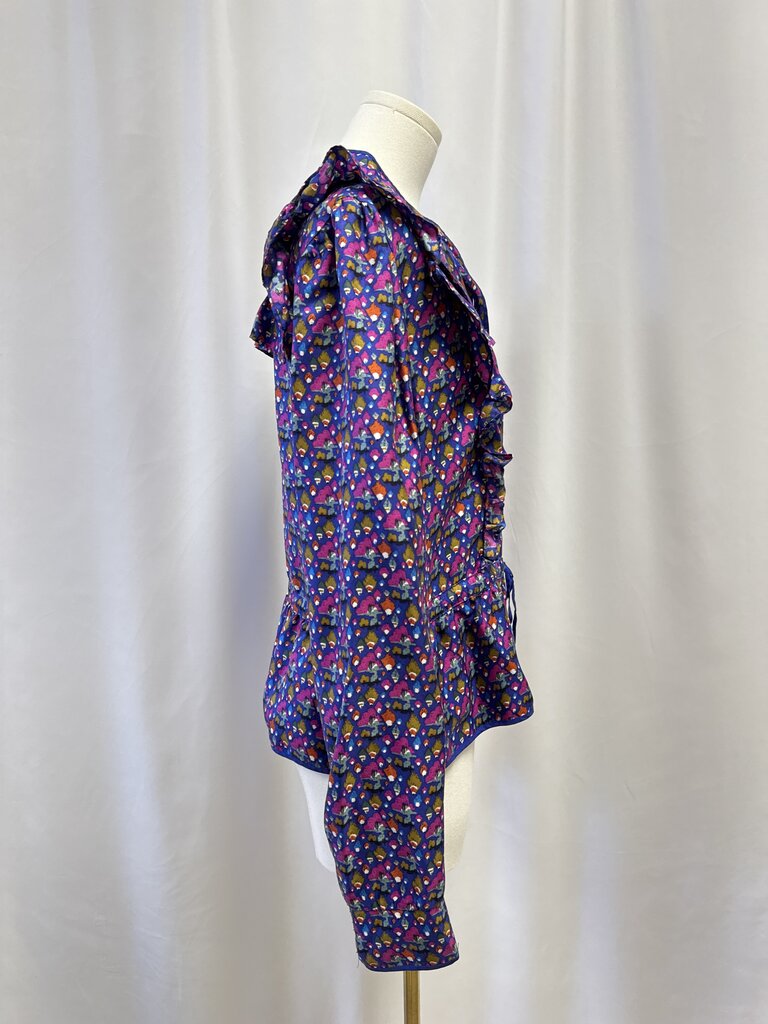 See by Chloe Blue Printed Silk Top