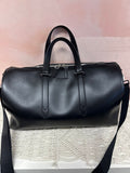 Ferragamo Black Leather Duffle Bag