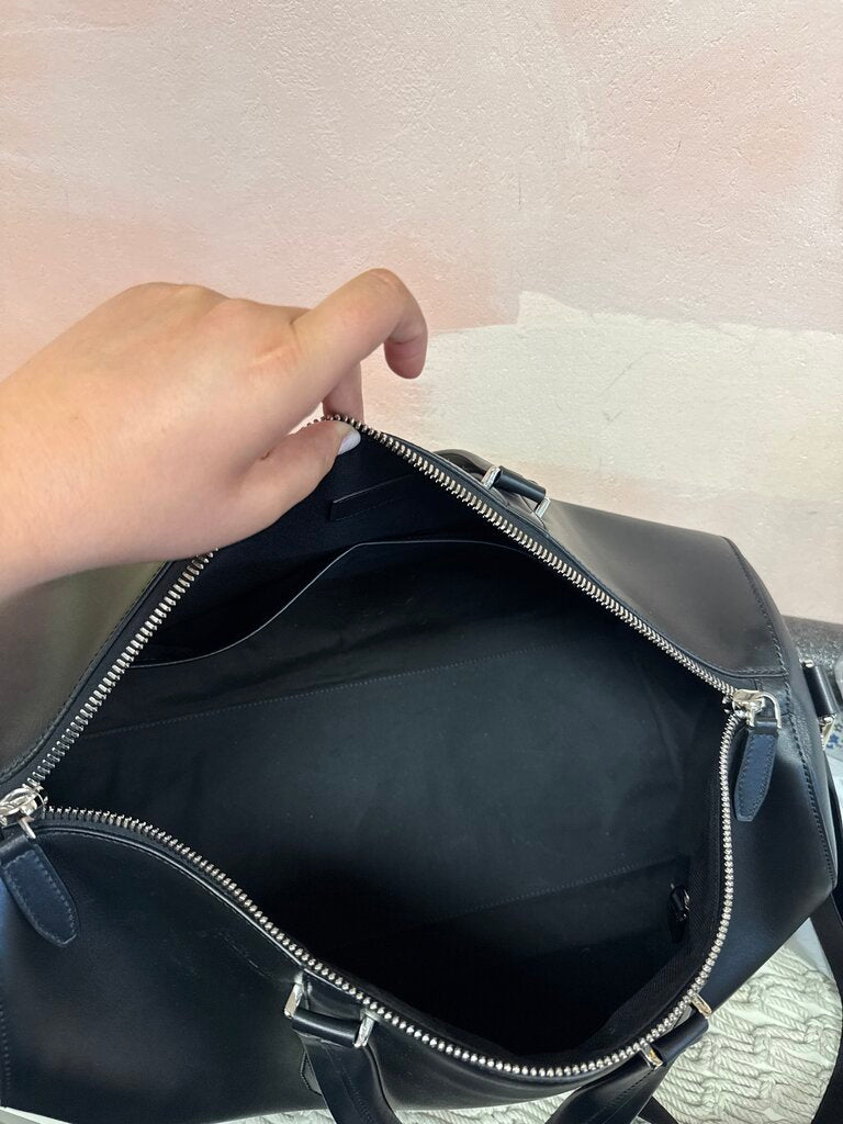 Ferragamo Black Leather Duffle Bag