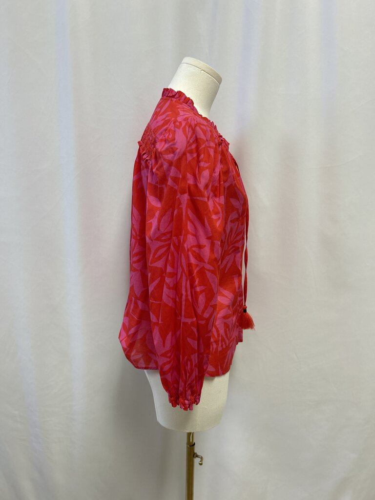 Melissa Nepton Red and Pink Blouse