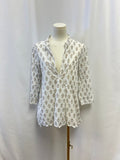 CP Shades White and Gold Mini Cover Up Dress
