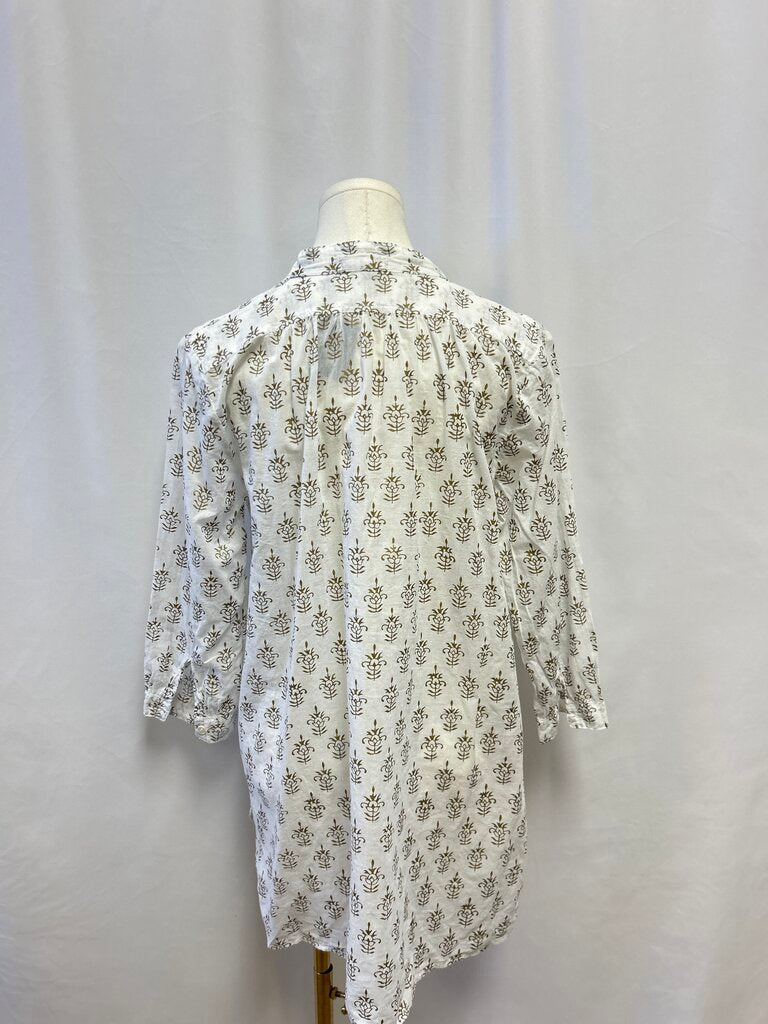 CP Shades White and Gold Mini Cover Up Dress