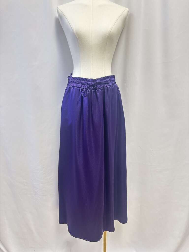 Max Mara Purple Satin Skirt