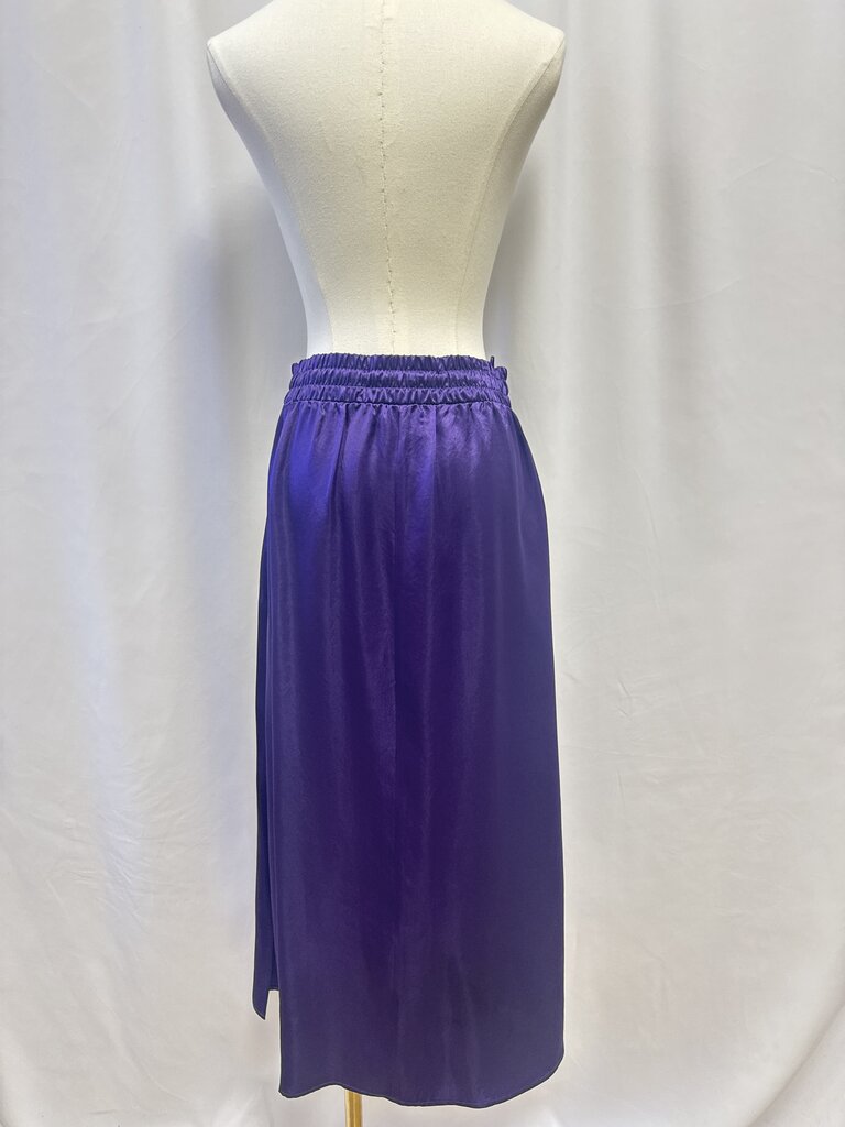Max Mara Purple Satin Skirt
