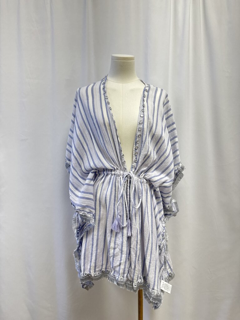 Ramy Brook Blue Striped Cover Up
