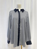 Karl Lagerfeld Black and White Houndstooth Blouse