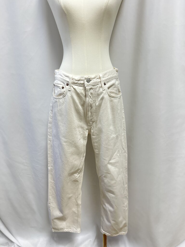 AGOLDE Off White Straight Leg Jean