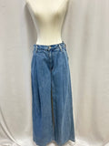 AGOLDE Blue Pleated Straight Leg Jean