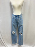 AGOLDE Blue Distressed Straight Leg Jean NWT