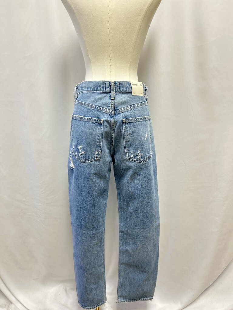 AGOLDE Blue Distressed Straight Leg Jean NWT