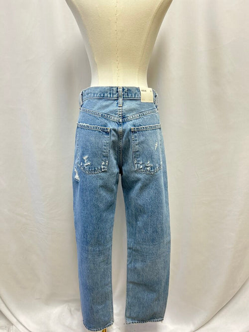 AGOLDE Blue Distressed Straight Leg Jean NWT