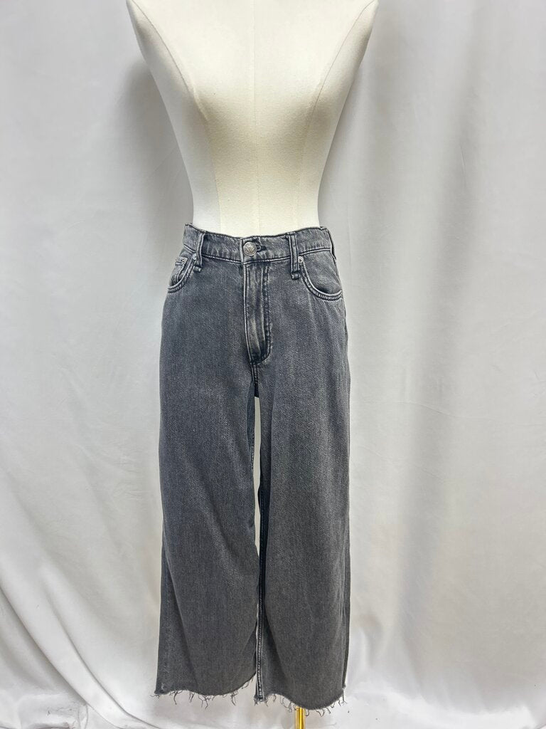 rag & bone Black Wide Straight Leg Jean