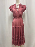Elie Tahari Mauve Pleated Maxi Dress NWT