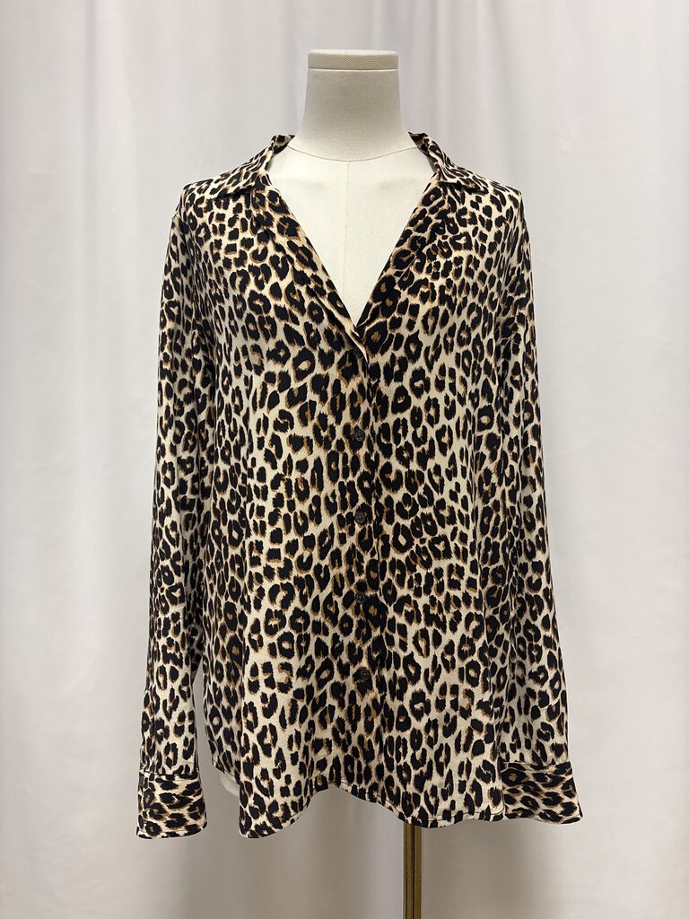 L'Agence Animal Print Blouse