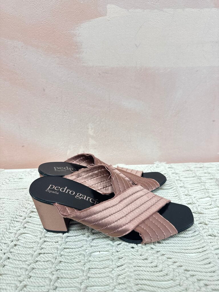 Pedro Garcia Mauve Satin Heels