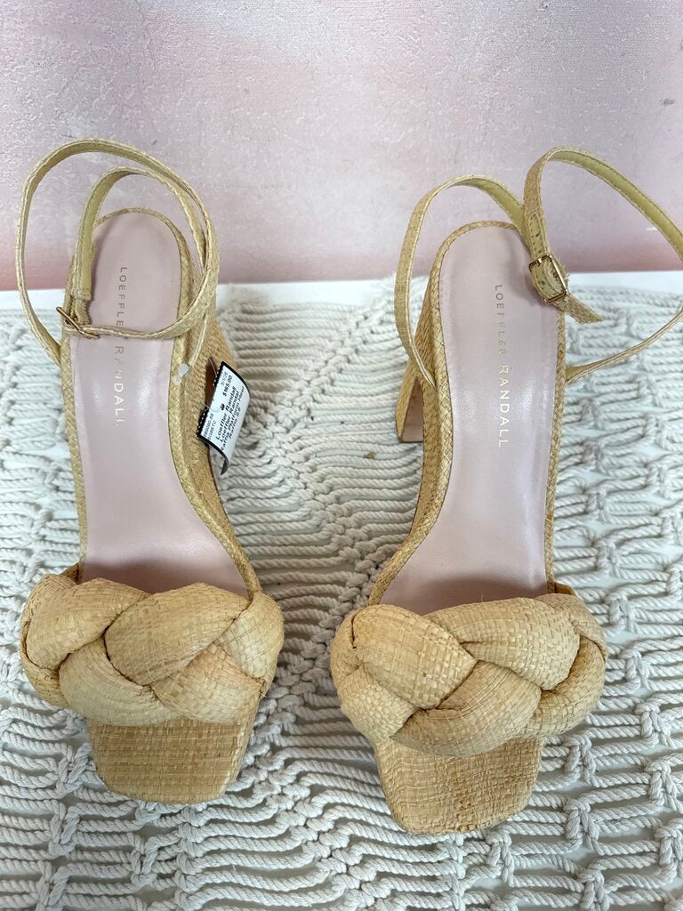 Loeffler Randal Raffia Platform Heel