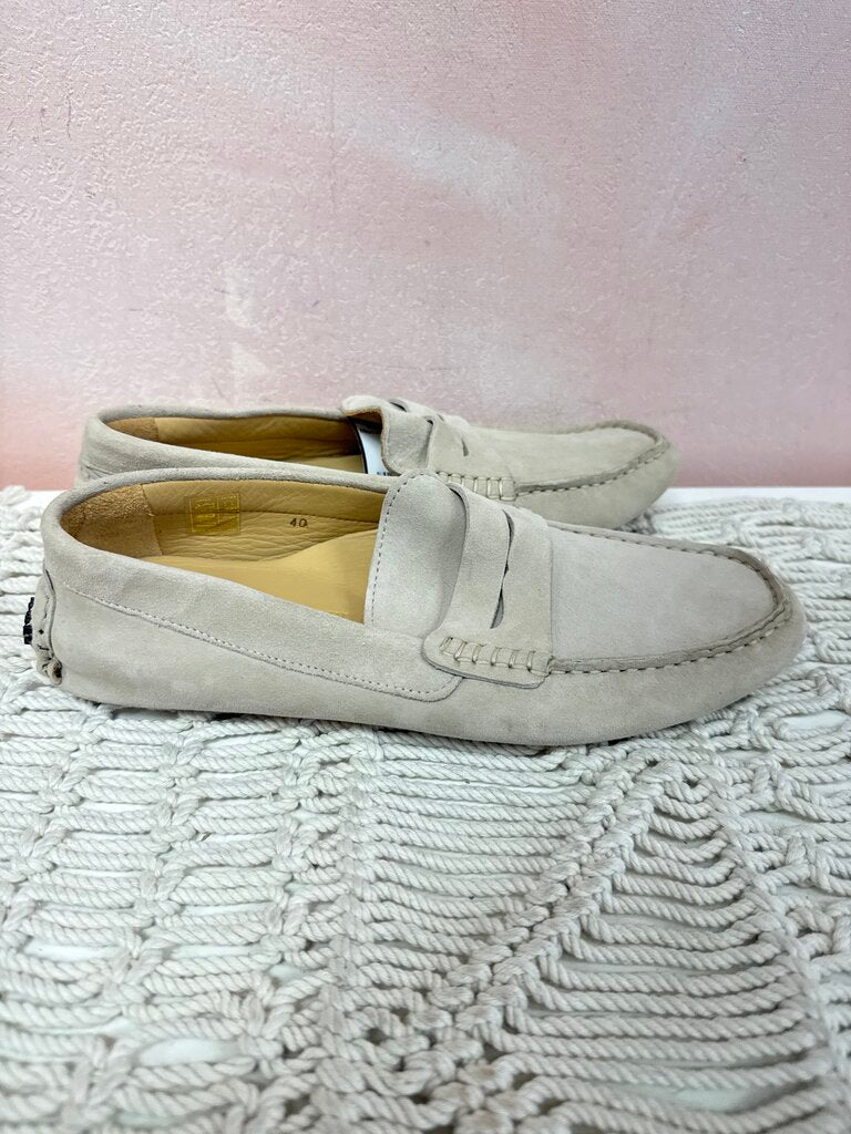 Laurent Effel Stone Suede Driving Mocassin