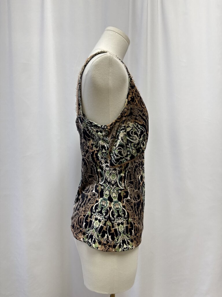 Elie Tahari Brown Printed Tank