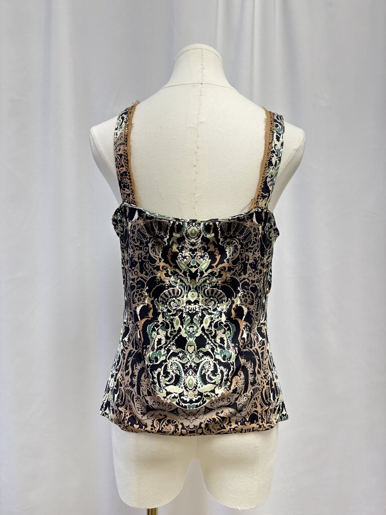 Elie Tahari Brown Printed Tank