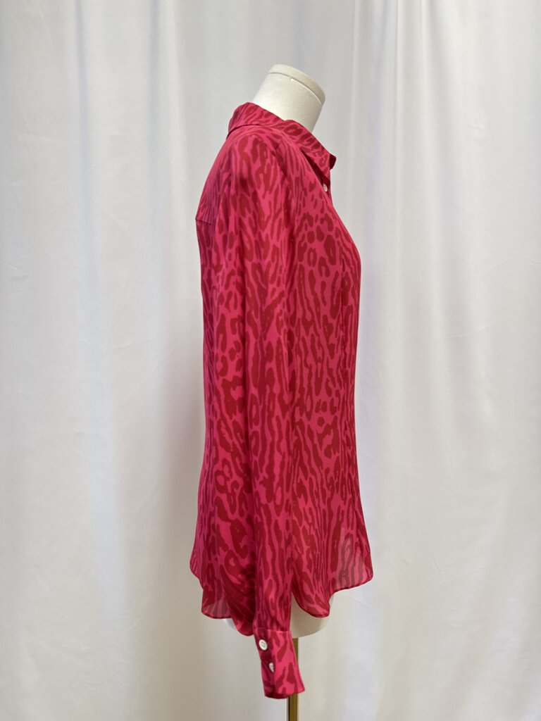 Carolina Herrera Pink Animal Print Blouse