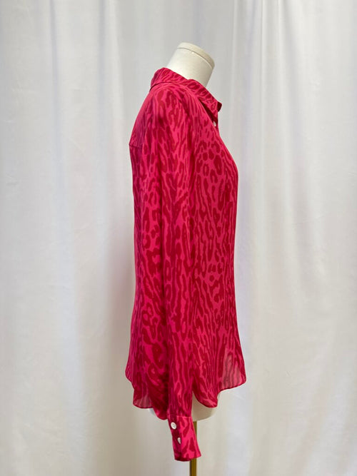 Carolina Herrera Pink Animal Print Blouse