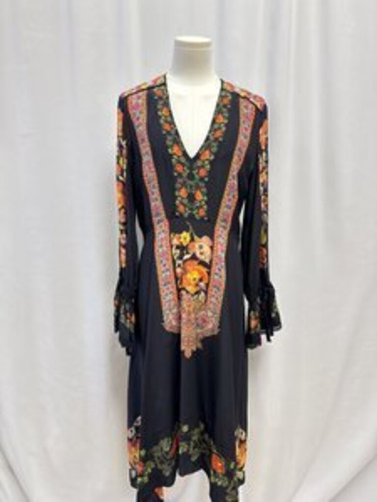 Etro Black Floral Maxi Dress