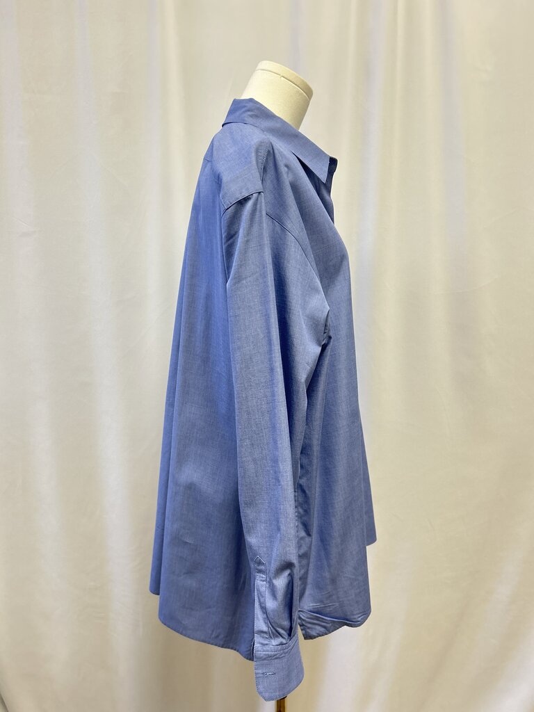 Lafayette 148 Blue Button Up