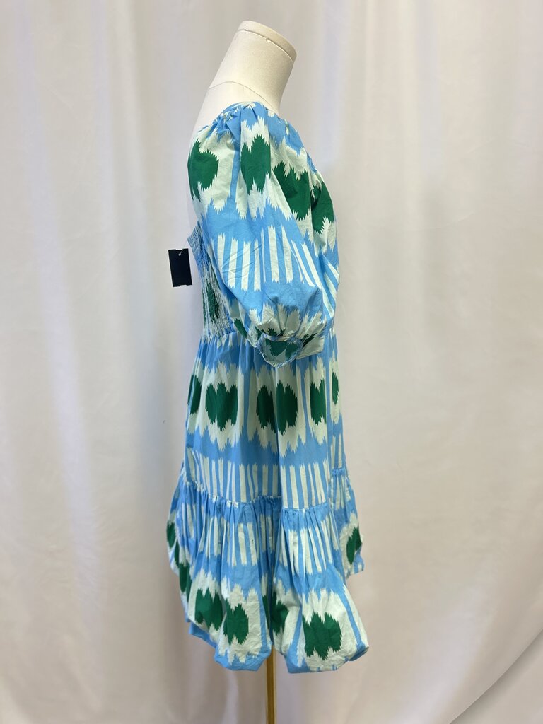 Oliphant Blue Ikat Mini Dress