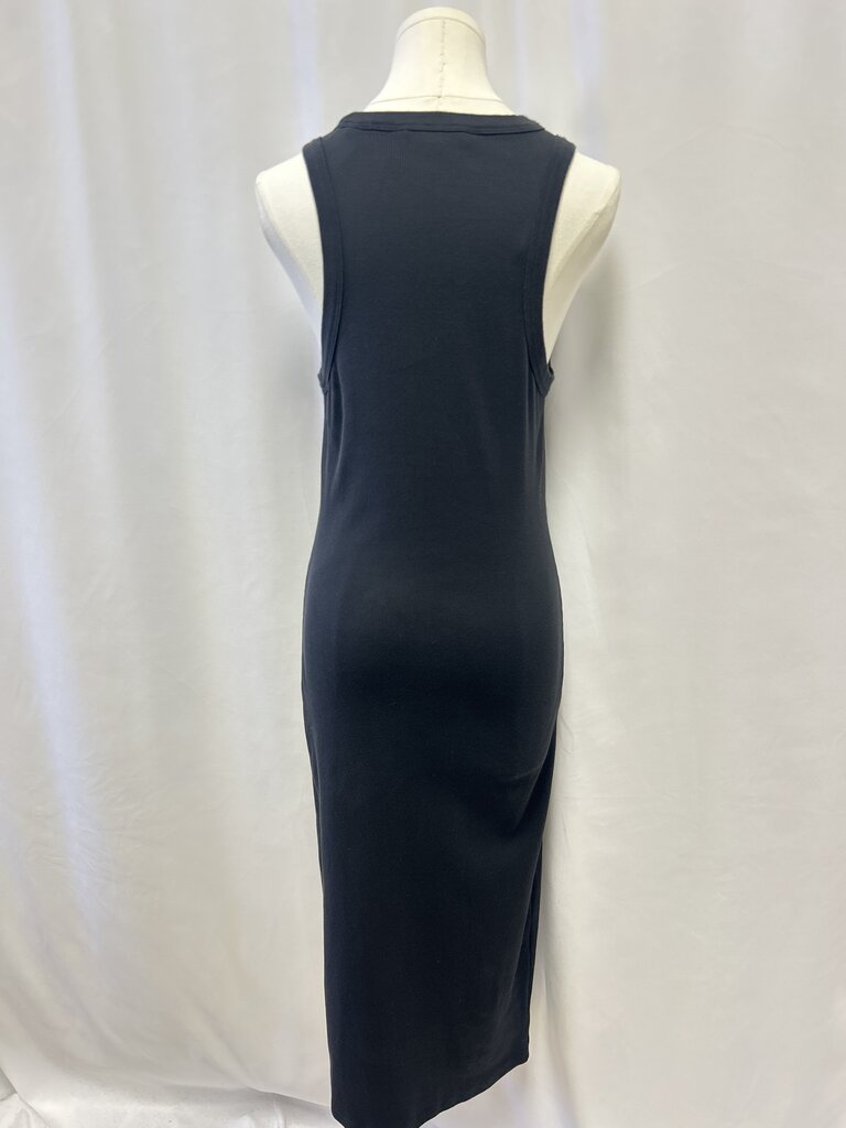 Veronica Beard Black Ribbed Tank Dress