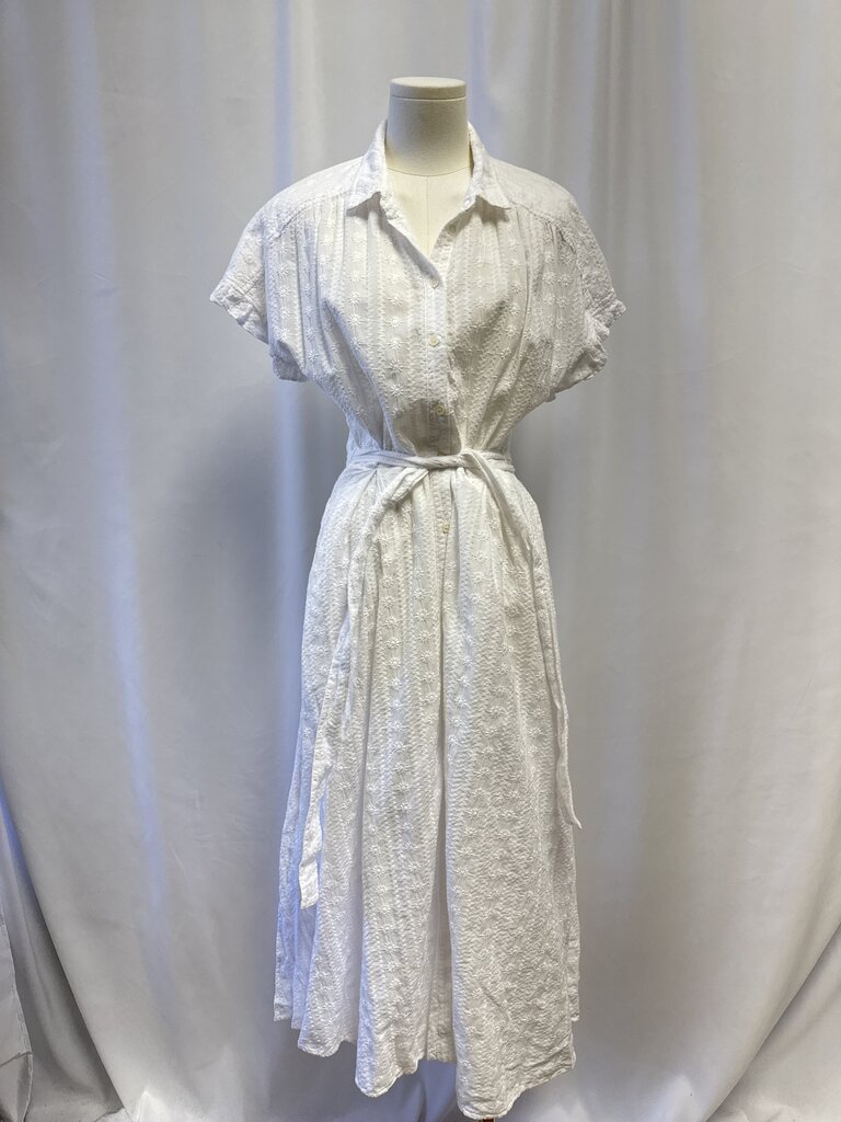Xirena White Embroidered Shirt Dress