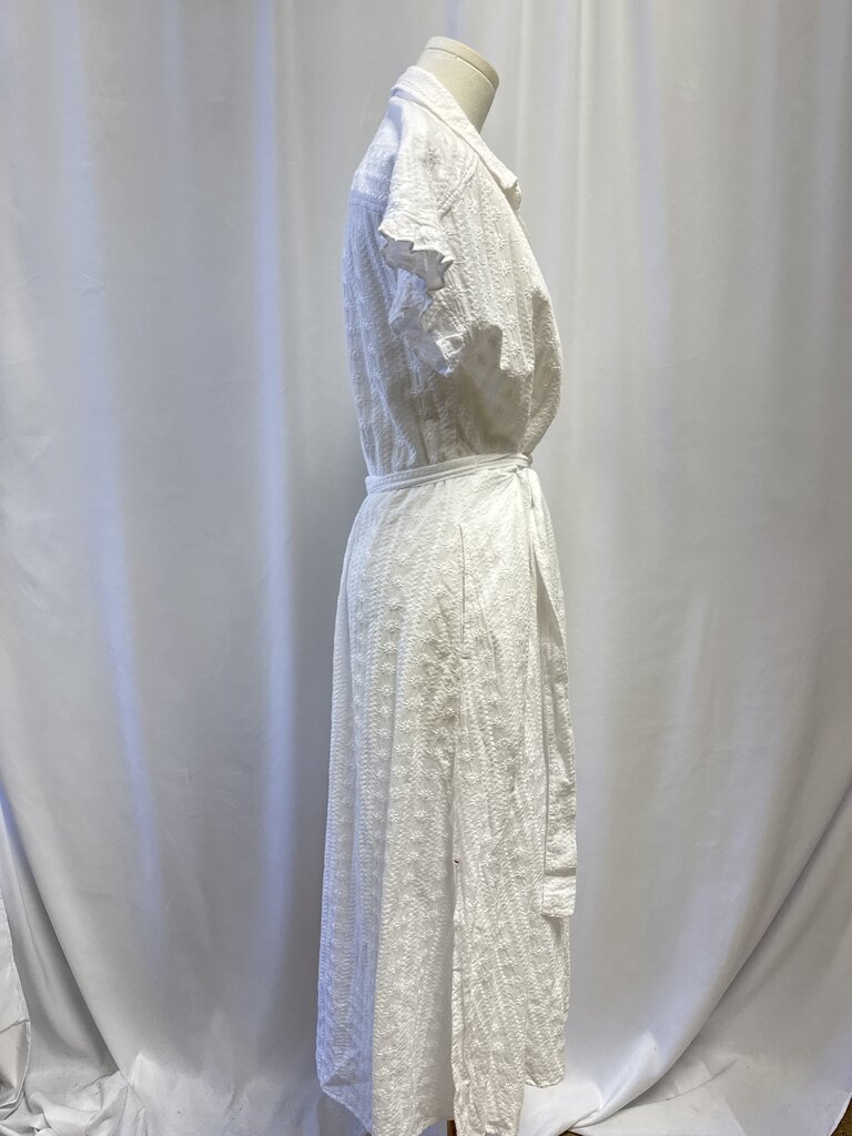 Xirena White Embroidered Shirt Dress