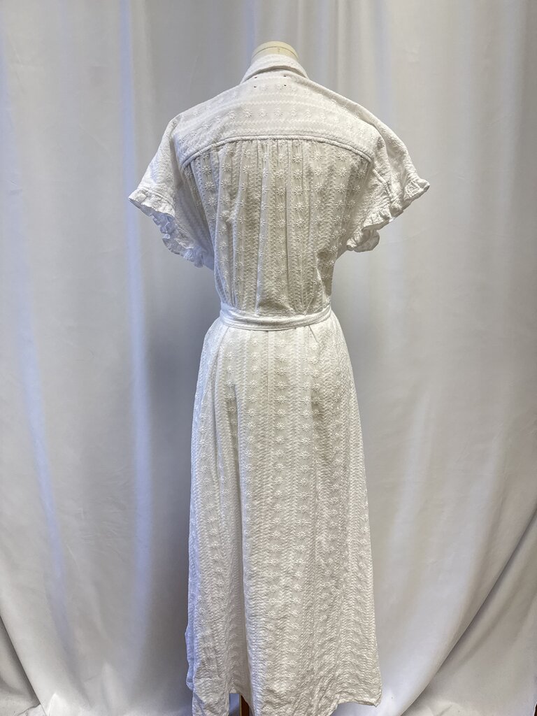 Xirena White Embroidered Shirt Dress