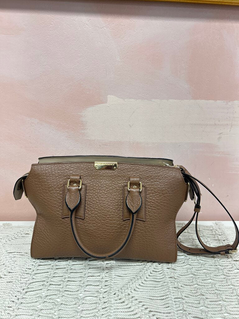 Burberry Tan Clifton Pebbled Tote w/Bag
