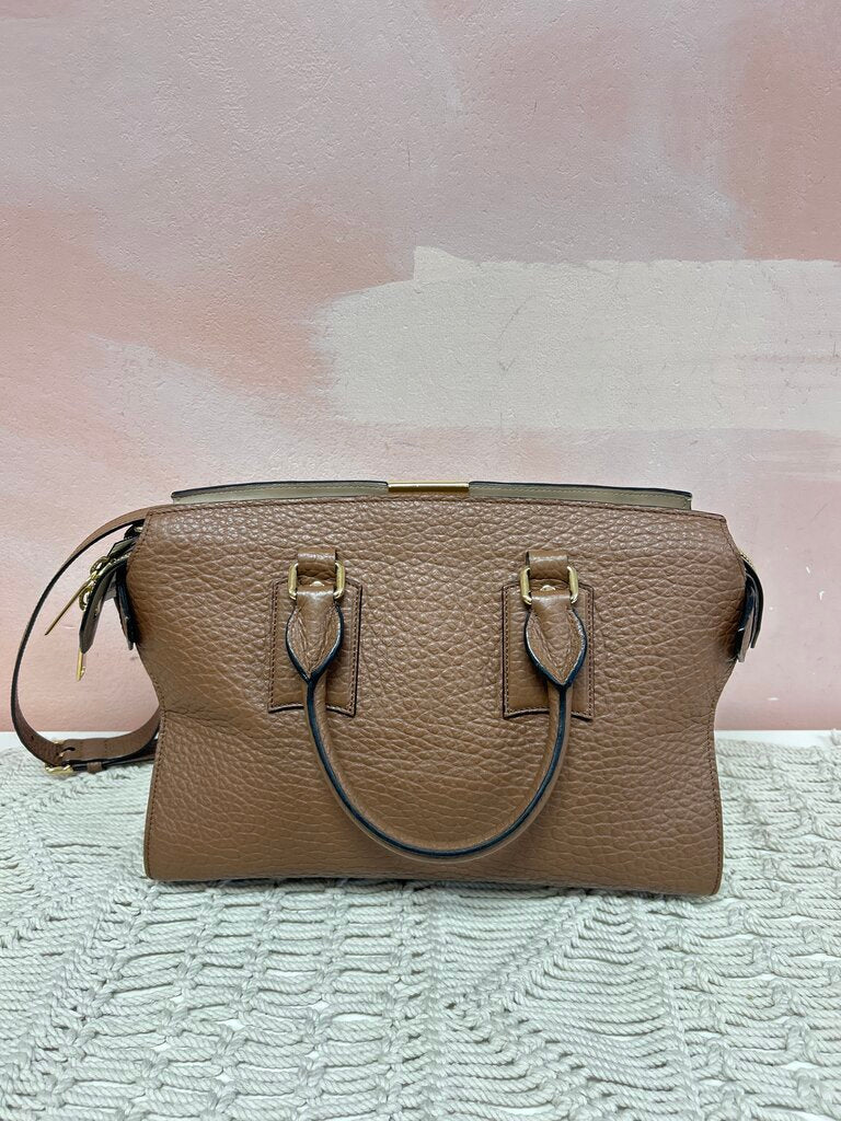 Burberry Tan Clifton Pebbled Tote w/Bag