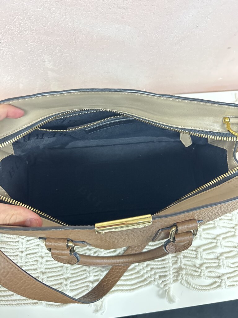Burberry Tan Clifton Pebbled Tote w/Bag