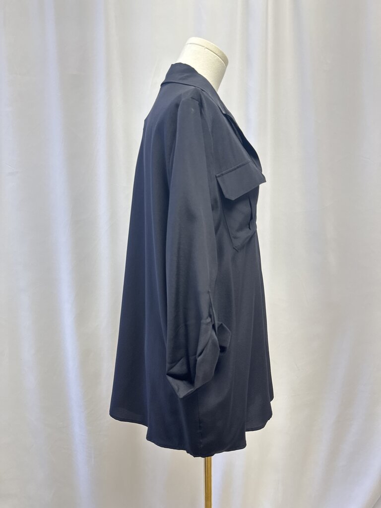 Acrobat Black Silk Camp Shirt NWT