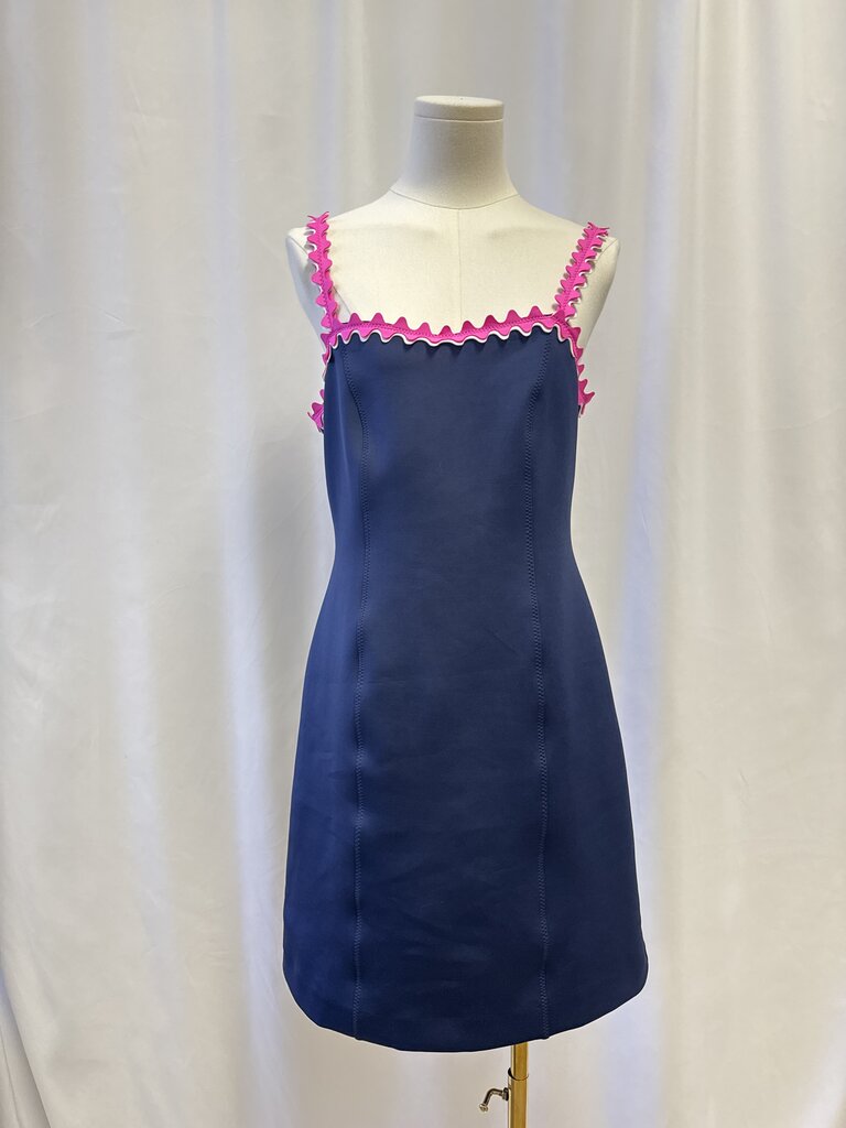Lilly Pulitzer Blue Ric Rac Scuba Dress NWT