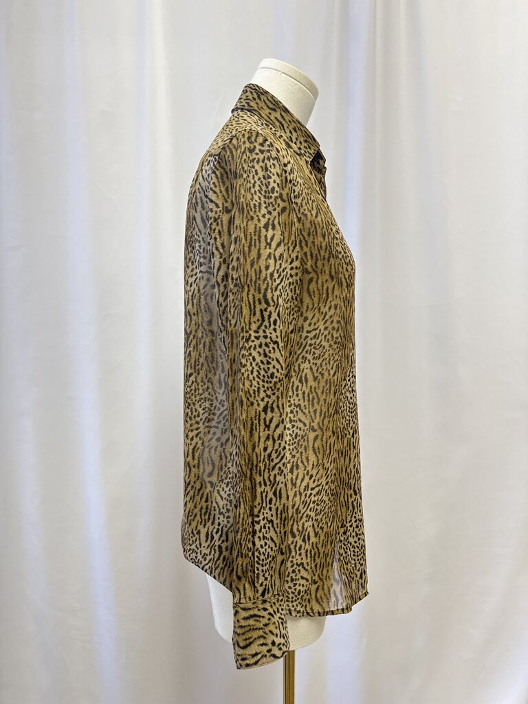 Saint Laurent Animal Print Button Up