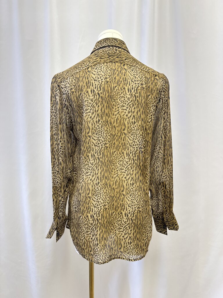 Saint Laurent Animal Print Button Up