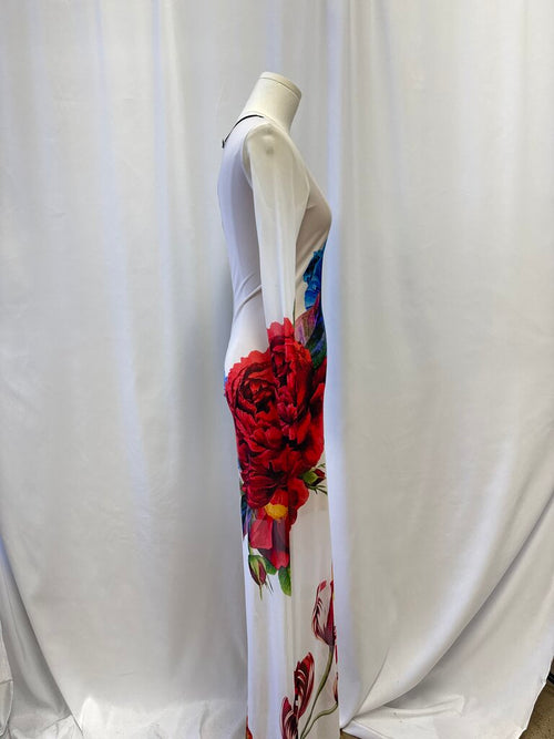 alice + olivia White Floral Mesh Dress NWT