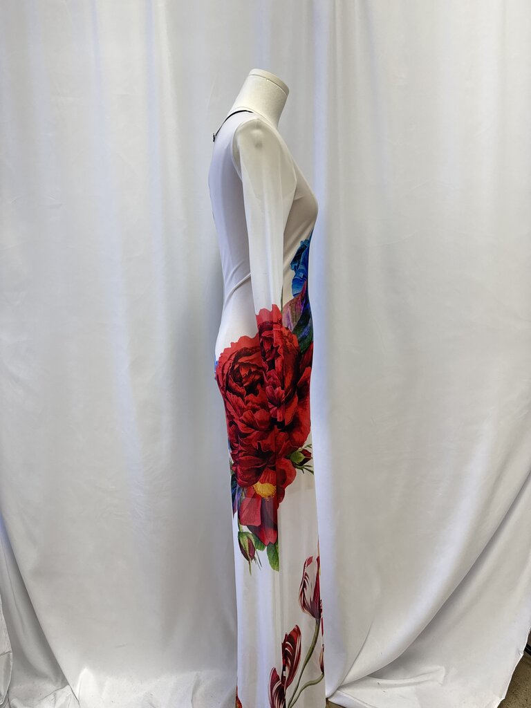 alice + olivia White Floral Mesh Dress NWT