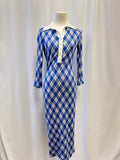 Smythe Blue Argyle Knit Dress