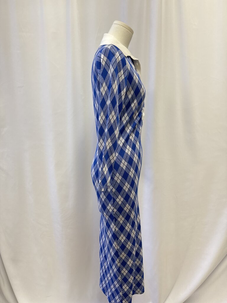 Smythe Blue Argyle Knit Dress
