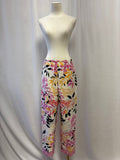 Oscar de la Renta White Floral Pant