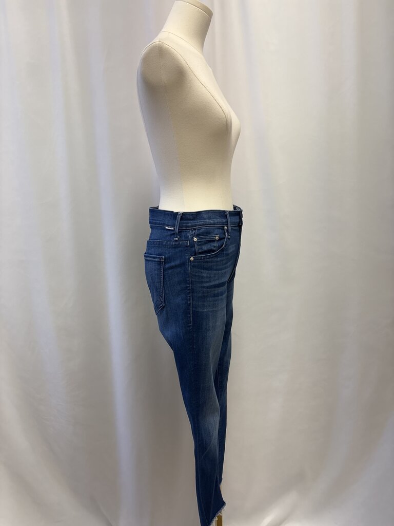 Mother Blue Straight Leg Jean