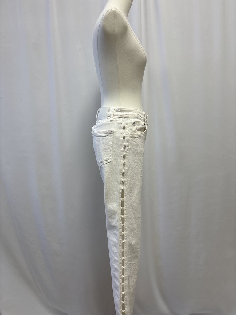 Simkhai White Pearl Detail Jean