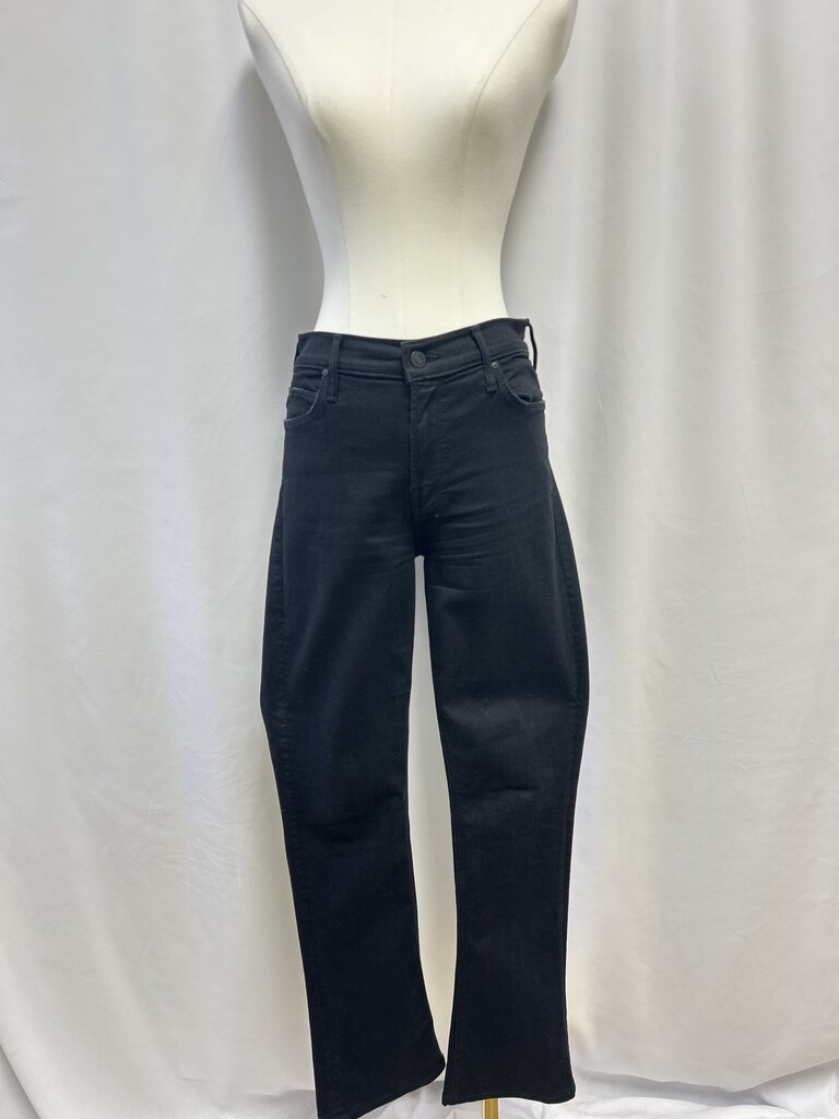 Mother Black Straight Leg Jean